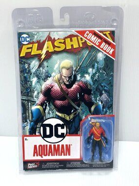 DC Direct Flashpoint Aquaman 3" Figure + Comic Book Page Punchers Set -New!